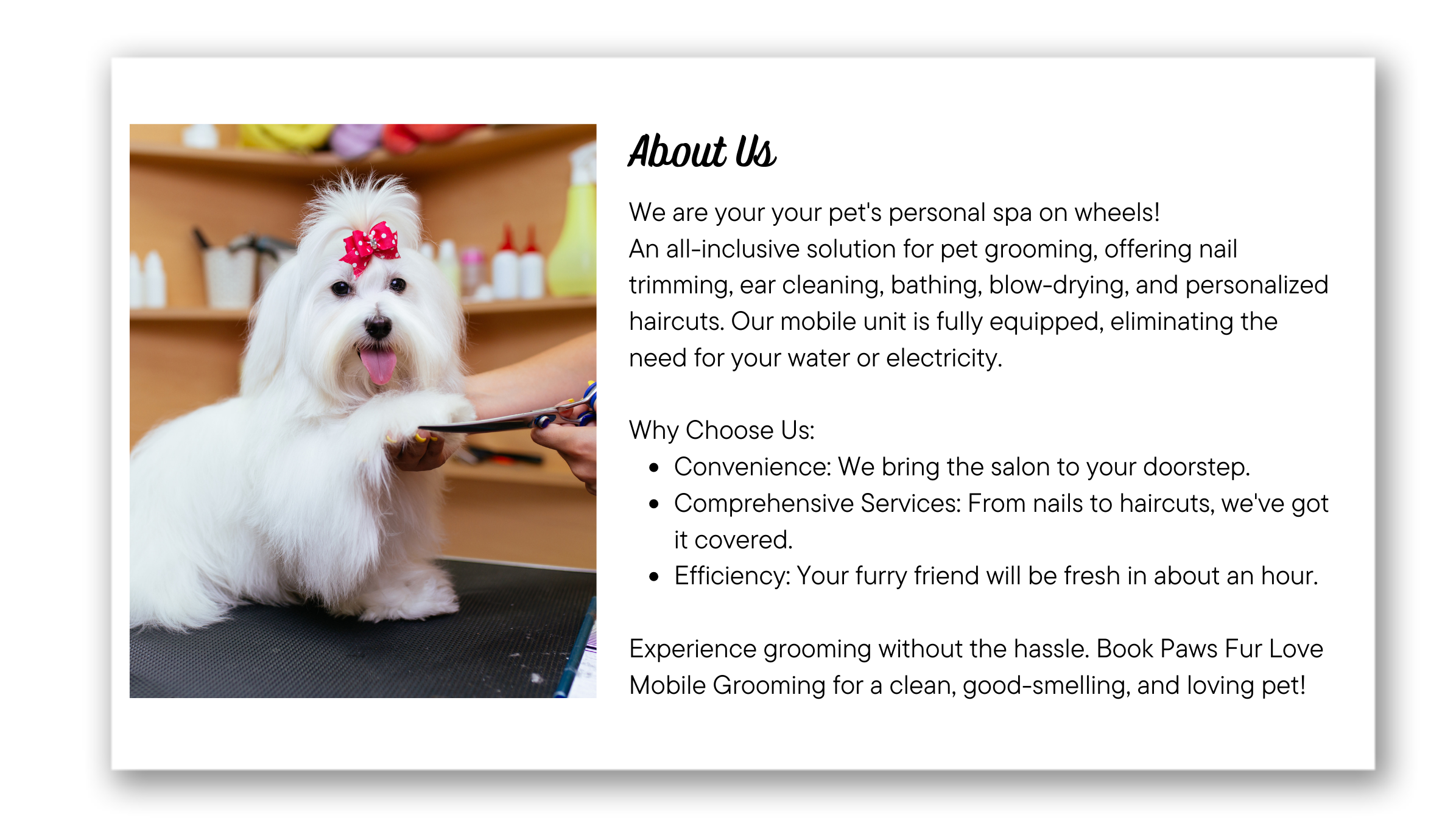 Grooming Services Woof And Fur Woof And Fur Shop